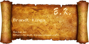 Brandt Kinga névjegykártya