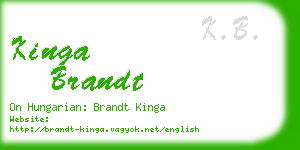 kinga brandt business card